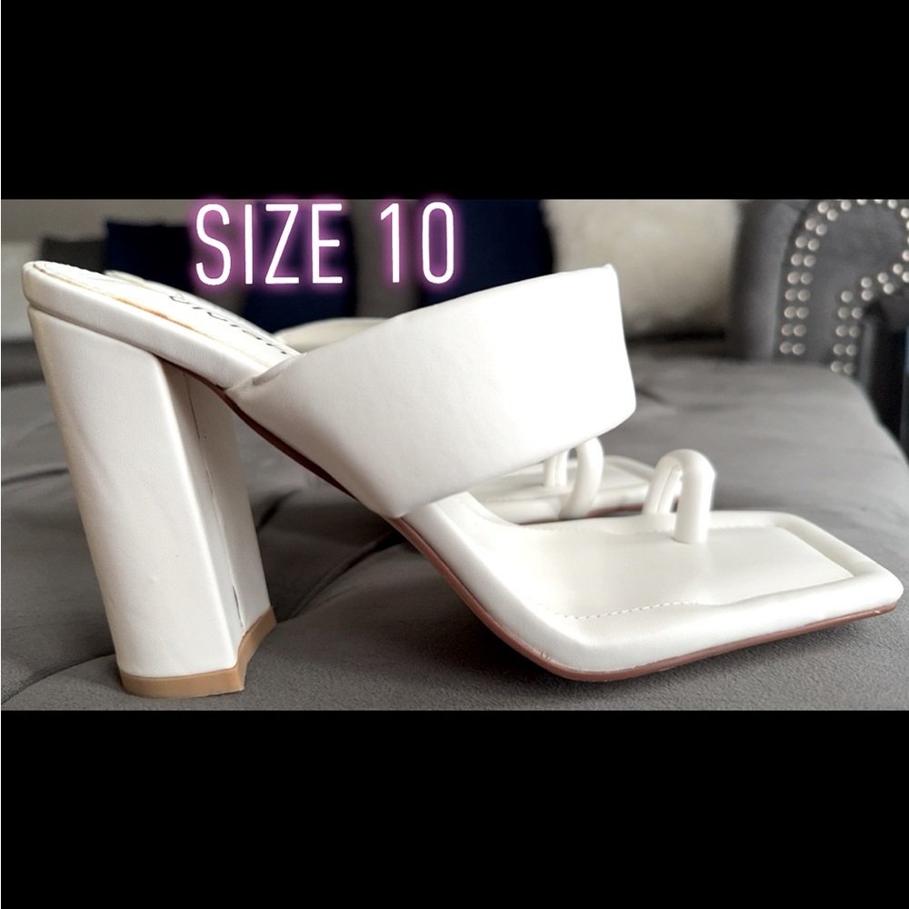 Pretty white summer heels